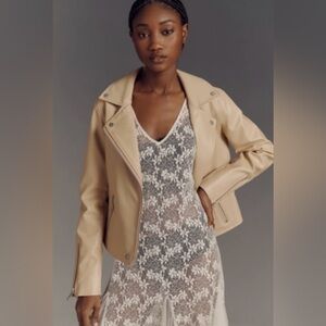 Anthropologie Saige Faux Leather Moto NWOT SZ XL